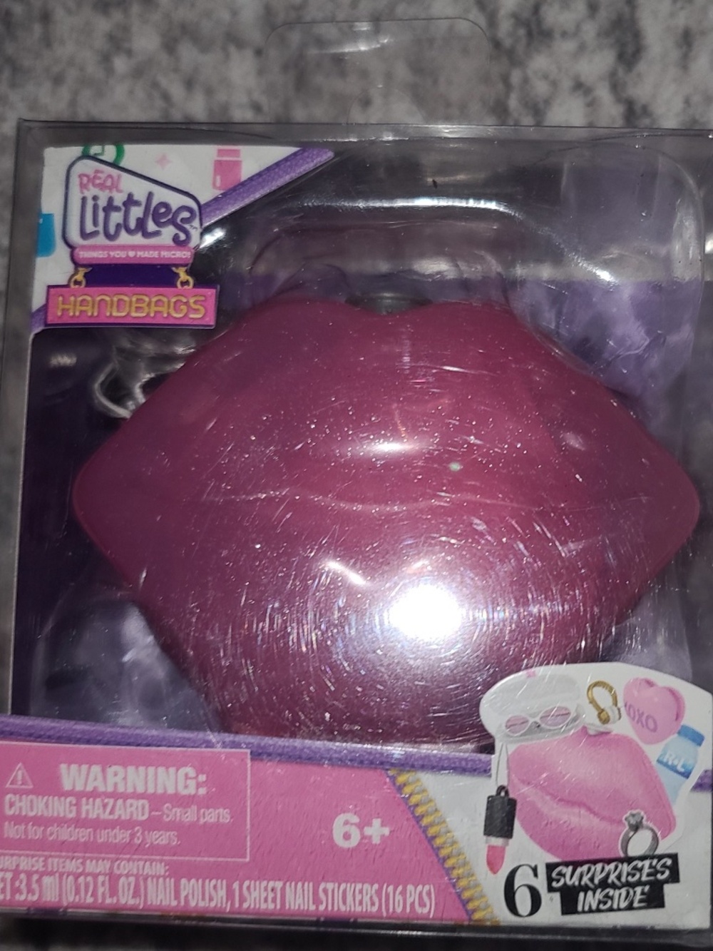 Shopkins Real Littles Mini Handbags Series 3 Pink Lips NIB